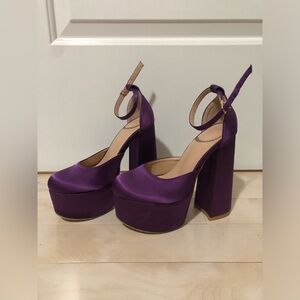 Elegant Purple Platform Heels